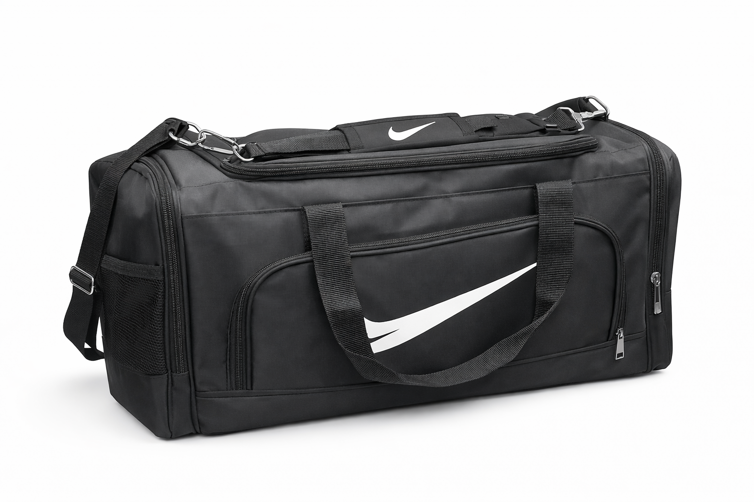 ساک ورزشی چندمنظوره مشکی با بند رودوشی قابل تنظیم