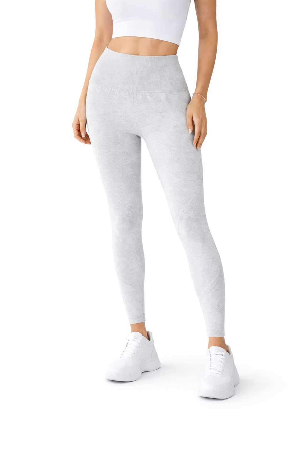 لگ زنانه ورزشی فاق‌بلند بدون درز کمر گنی وارداتی| لگ اسپرت جذب