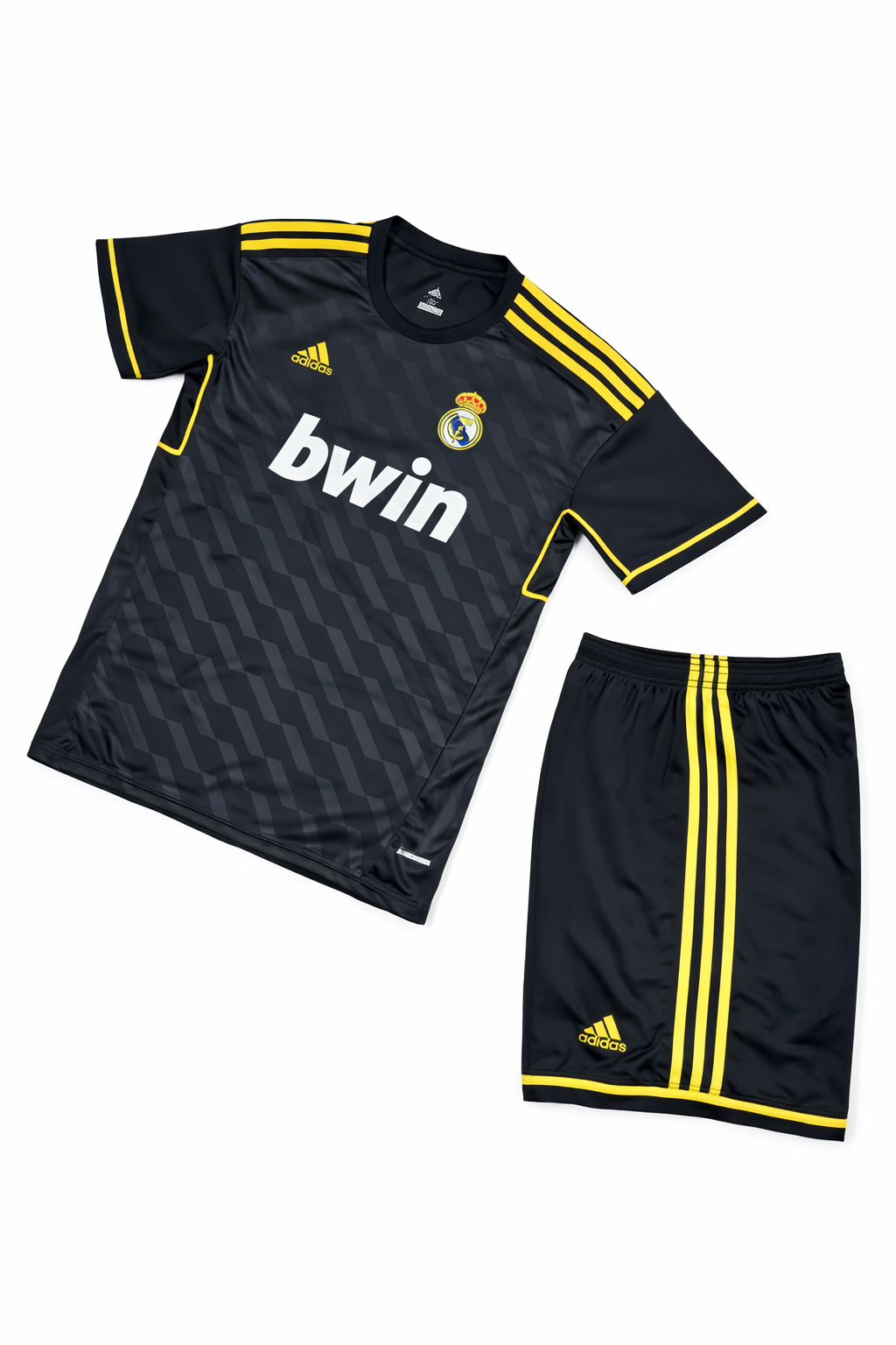 کیت دوم رئال مادرید Adidas مشکی زرد فصل 2012–2013 اورجینال| لباس دوم Real Madrid