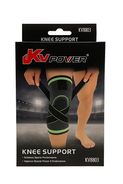 زانوبند جفتی ورزشی KV POWER کد  3509 | محافظت قوی، فیکس عالی زانو