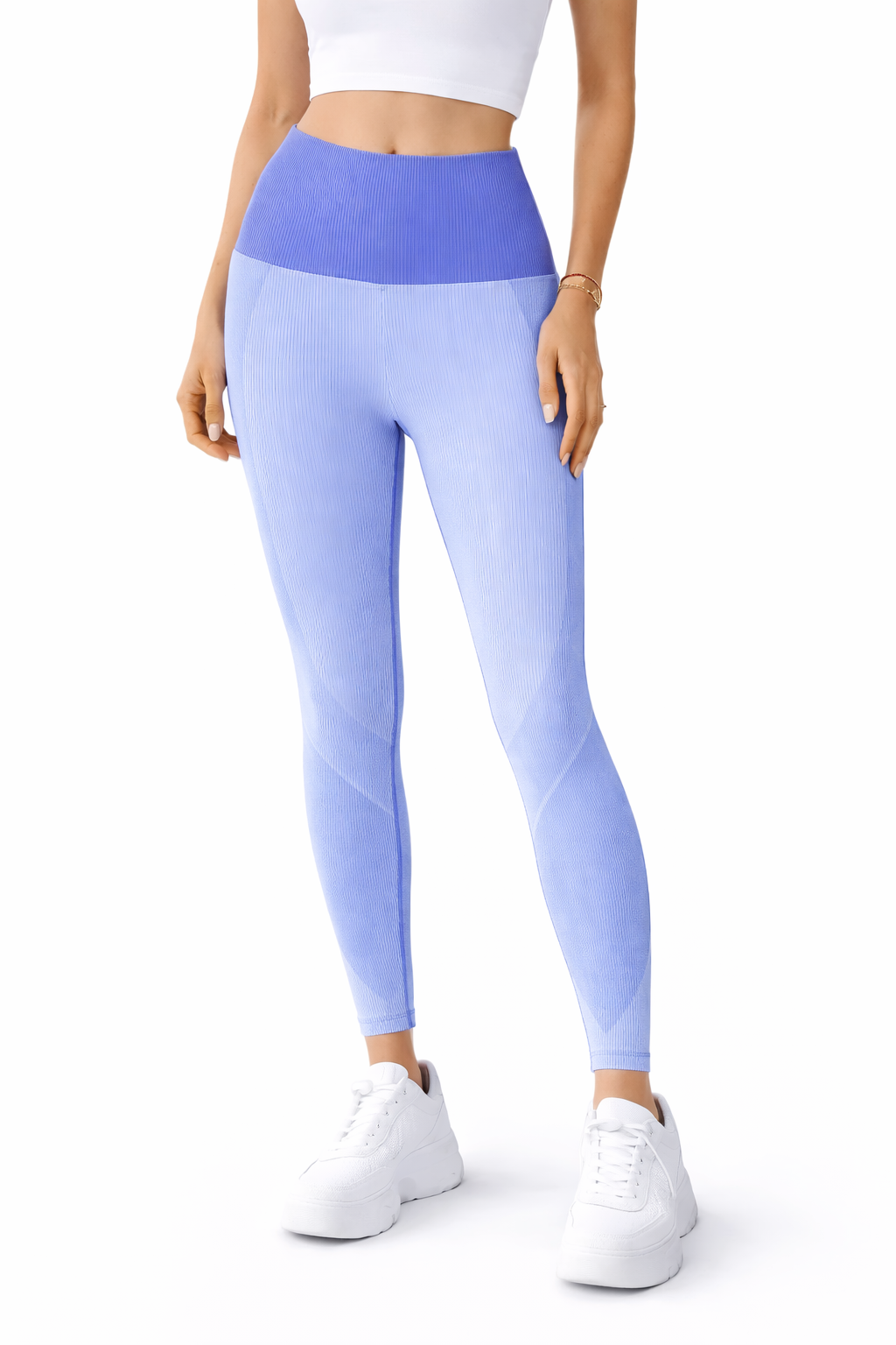 لگ ورزشی زنانه وارداتی پشت چین  (Seamless) فاق بلند | جذب، فرم‌دهنده و مناسب تمرین