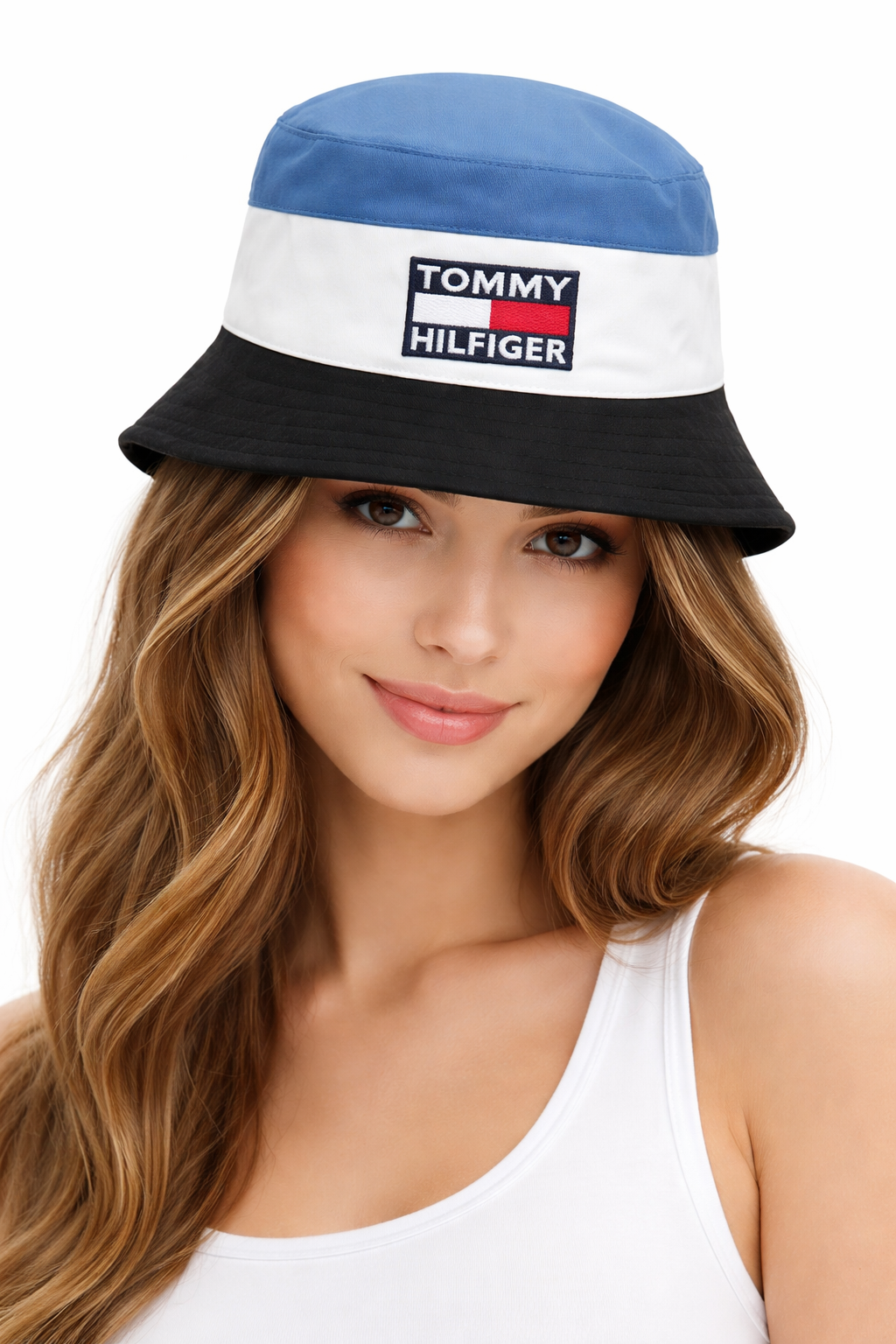 کلاه باکت سه‌رنگ تامی هیلفیگر (Tommy Hilfiger)