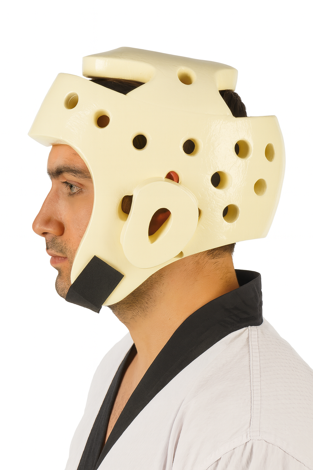 کلاه ایمنی تکواندو فوم فشرده مدل چینی – رنگ سفید کد 3389