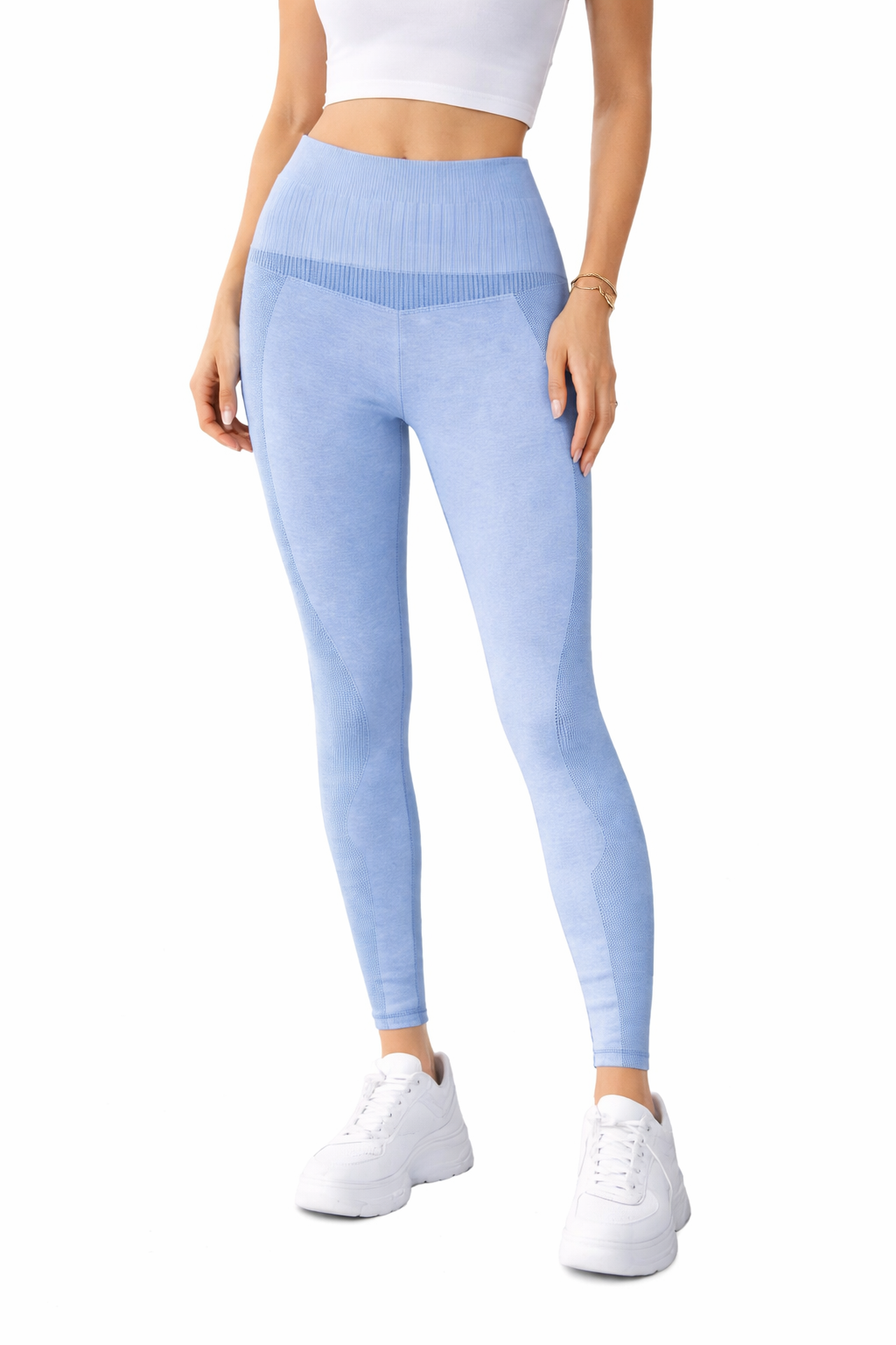 لگ ورزشی زنانه فاق بلند بنفش| لگ بدنسازی و یوگا بدون درز با پنل تنفس‌پذیر