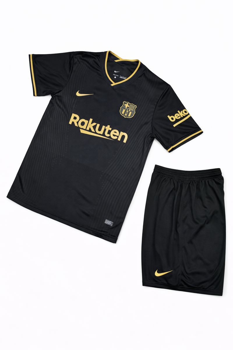 کیت دوم بارسلونا Nike مشکی طلایی فصل 2020–2021 اورجینال| لباس دوم FC Barcelona