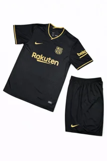 کیت دوم بارسلونا Nike مشکی طلایی فصل 2020–2021 اورجینال| لباس دوم FC Barcelona