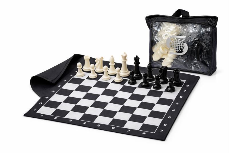 کیف مهره شطرنج با مهره‌های پلاستیکی استاندارد اورجینال| سبک، قابل‌حمل و مناسب سفر