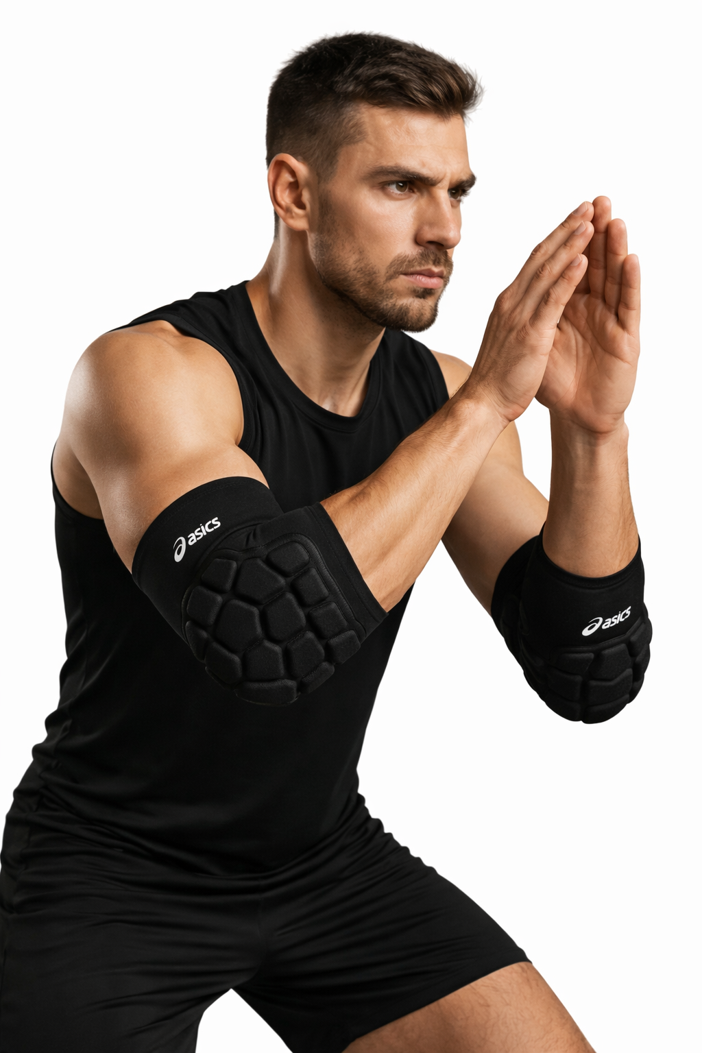 آرنج بند ورزشی ASICS مدل ضد ضربه مخصوص والیبال