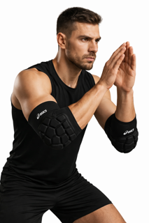 آرنج بند ورزشی ASICS مدل ضد ضربه مخصوص والیبال