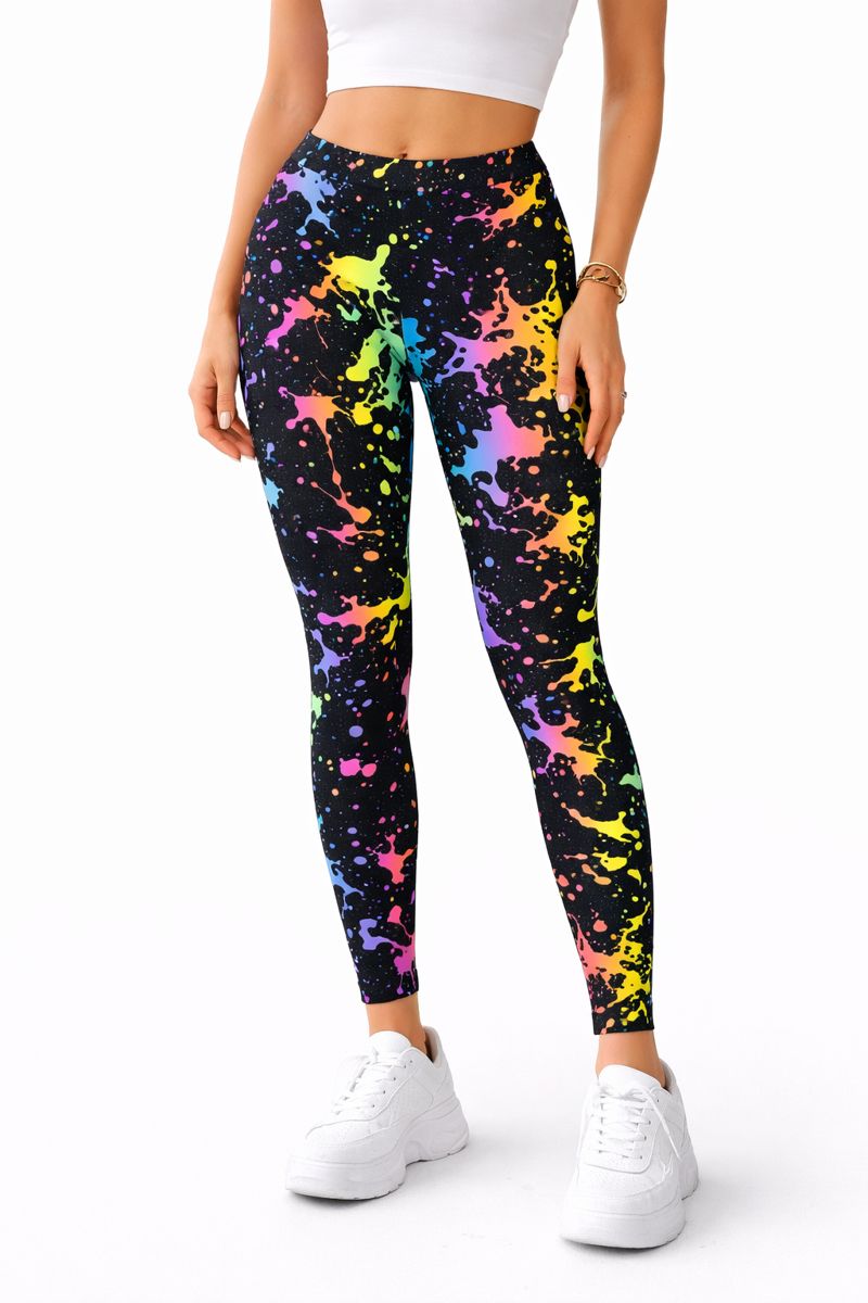 لگ ورزشی زنانه فاق بلند طرح ابرنگی وارداتی پشت چین| لگ جذب باشگاهی و یوگا