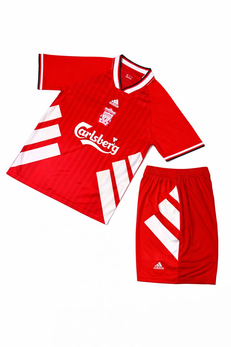 کیت لیورپول قرمز Adidas اورجینال| ست تیشرت و شورت Liverpool Red (Carlsberg کلاسیک)