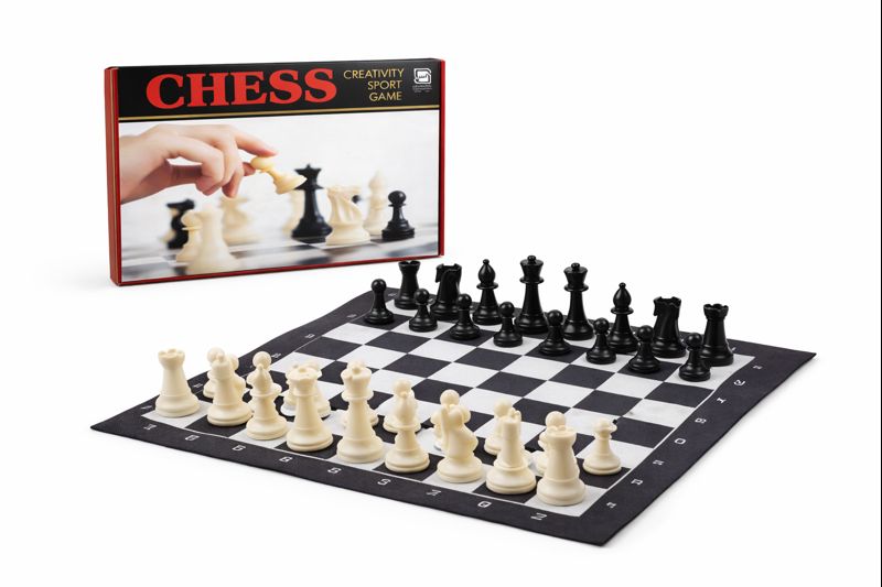 بازی فکری شطرنج CHESS اورجینال| صفحه پارچه‌ای + مهره‌های استاندارد | مناسب آموزش و سرگرمی