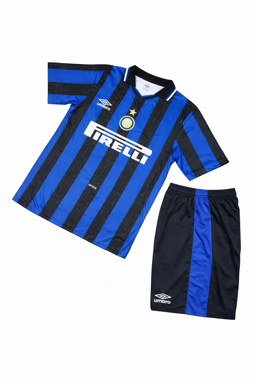 کیت اینتر میلان آبی مشکی اورجینال| لباس خانگی کلاسیک Umbro | ست پیراهن و شورت