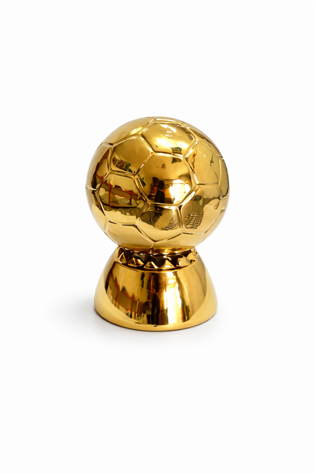 تندیس توپ طلا مدل کلکسیونی – مناسب دکور، هدیه ورزشی و کلکسیون فوتبال
